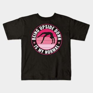 Gymnastics Being Upside Down is my Normal Funny Cheerleading Kids T-Shirt